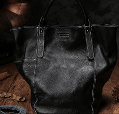 Fashion Black Leather Handbag Tote Shopper Bag White Shoulder Tote Purse For Women