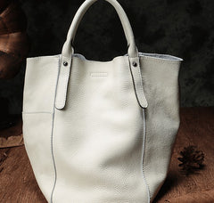 Fashion Black Leather Handbag Tote Shopper Bag White Shoulder Tote Purse For Women