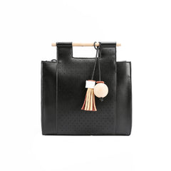 Fashion Black Leather Womens Unique Handbag Purse Shoulder Bag For Women