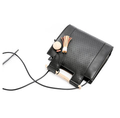 Fashion Black Leather Womens Unique Handbag Purse Shoulder Bag For Women