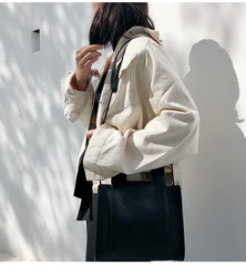 Fashion Black Leather Womens Unique Handbag Purse Shoulder Bag For Women