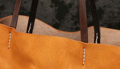 Fashion Brown Large Leather Tote Bag Shopper Bag Big Black Tote Purse For Women