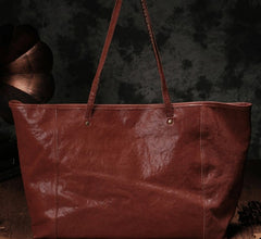 Fashion Brown Leather Tote Bag Shopper Bag Black Tote Purse For Women