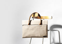 Fashion PVC Canvas Casual Black Men's Handbag Briefcase Business Laptop Handbag For Men