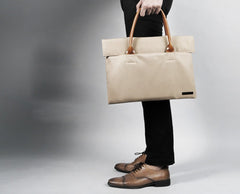 Fashion PVC Canvas Casual Black Men's Handbag Briefcase Business Laptop Handbag For Men
