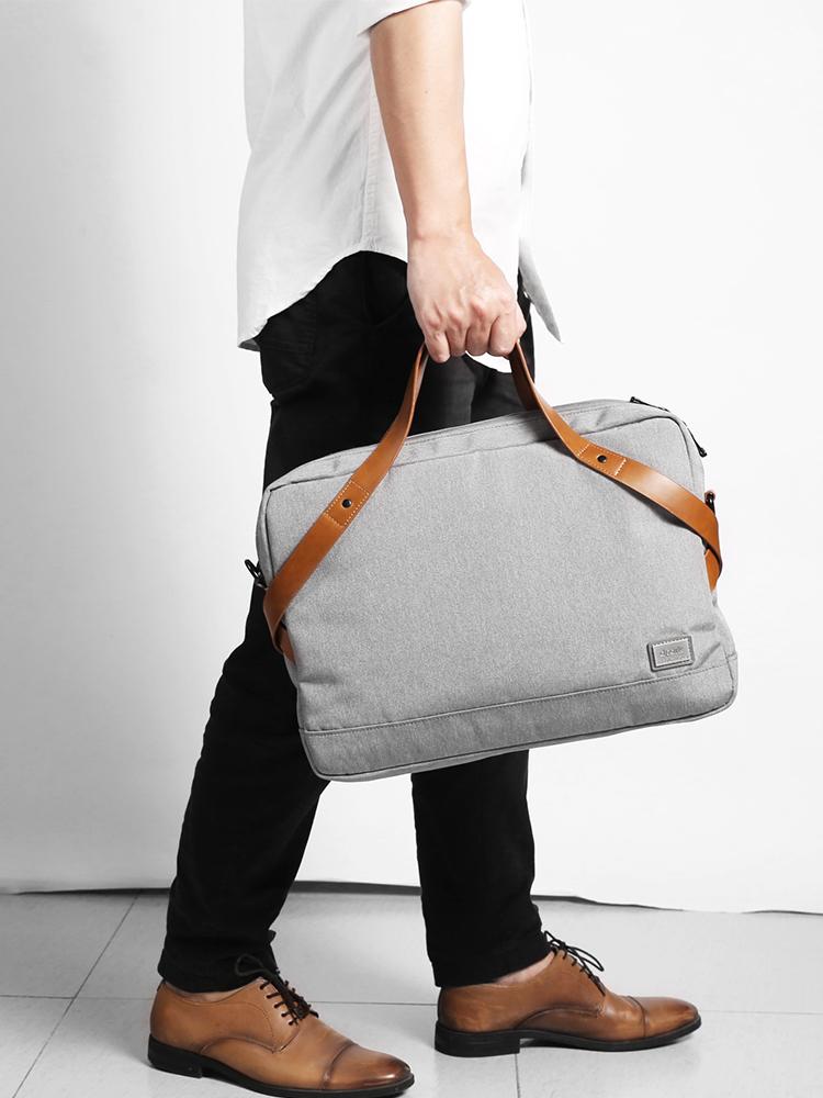 Fashion OXFORD CLOTH PVC Mens Black Gray Handbag Briefcase Business La