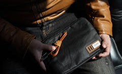 Fashion PVC Canvas Men's Waterproof Mobile Bag Storage Bag Clutch Bag For Men