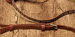 Fashion Leather Brown Bucket Shoulder Bag Barrel Purse With Tassels For Women