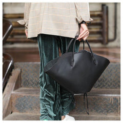 Fashion Womens Black Leather Tote Handbag Purse Green Womens Shopper Bag Work Purse