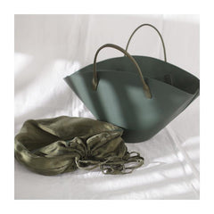 Fashion Womens Black Leather Tote Handbag Purse Green Womens Shopper Bag Work Purse