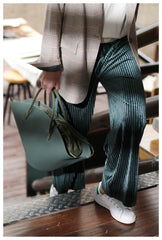 COOL Fashion Womens Leather Tote Handbag Green Womens Unique Shopper Bag Purse for Ladies