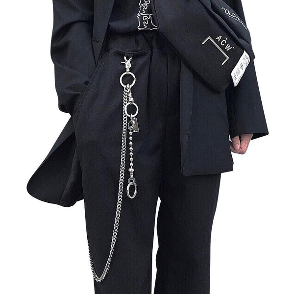 Fashion Men's Women's Silver Long Jean Pants Chain Biker Wallet Chain For Men SDD00351049