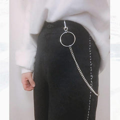 Fashion Men's Women's Silver Long Jean Pants Chain Biker Wallet Chain For Men