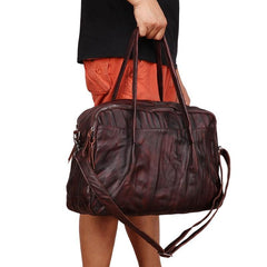 Fashion Vintage Leather Men's Travel Bag Weekender Bag Shoulder Bag For Men