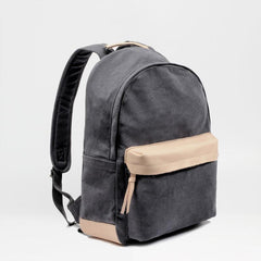 Waxed Canvas Womens Mens Backpack 14'' Green College White Backpack Travel Backpack For Men