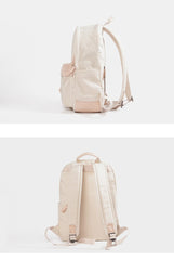 Waxed Canvas Womens Mens Backpack 14'' Green College White Backpack Travel Backpack For Men