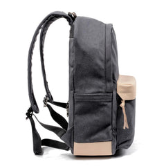 Waxed Canvas Womens Mens Backpack 14'' Green College White Backpack Travel Backpack For Men