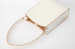 Fashion White Leather Women Tote Bag Tote White Shoulder Bag For Women