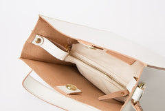 Fashion White Leather Women Tote Bag Tote White Shoulder Bag For Women