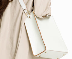Fashion White Leather Women Tote Bag Tote White Shoulder Bag For Women