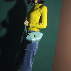 Flap Over Women's Small Crossbody Bag Blue Unusual Clutch Bag Purse - Annie Jewel