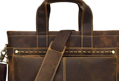 GENUINE LEATHER MENS Vintage Brown COOL MESSENGER BAG BRIEFCASE WORK BAG BUSINESS BAG FOR MEN