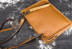 GENUINE LEATHER MENS Vintage Brown Clutch Wristlet Bag MESSENGER BAG FOR MEN