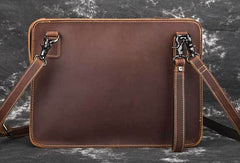 GENUINE LEATHER MENS Vintage Brown Clutch Wristlet Bag MESSENGER BAG FOR MEN