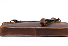 GENUINE LEATHER MENS Vintage Brown Clutch Wristlet Bag MESSENGER BAG FOR MEN