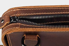GENUINE LEATHER MENS Vintage Brown Clutch Wristlet Bag MESSENGER BAG FOR MEN