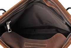 GENUINE LEATHER MENS Vintage Brown Clutch Wristlet Bag MESSENGER BAG FOR MEN