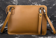 GENUINE LEATHER MENS Vintage Brown Clutch Wristlet Bag MESSENGER BAG FOR MEN