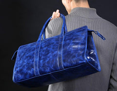 Leather Mens Large Weekender Bag Travel Bag Cool Duffle Bag Shoulder Bag for Men
