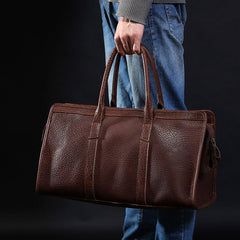 Leather Mens Large Weekender Bag Travel Bag Cool Duffle Bag Shoulder Bag for Men