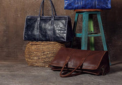 Leather Mens Large Weekender Bag Travel Bag Cool Duffle Bag Shoulder Bag for Men