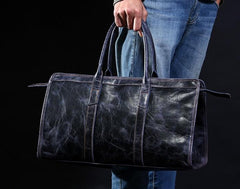 Leather Mens Large Weekender Bag Travel Bag Cool Duffle Bag Shoulder Bag for Men