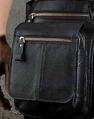 Cool Biker Mens Leather Drop Leg Bag Belt Pouch Waist Bag Side Bag Shoulder Bag for Men