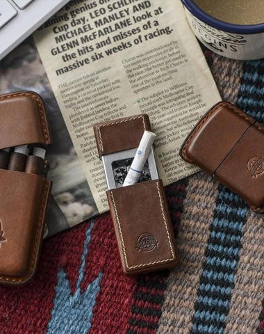 Cool Mens Leather Portable Ashtray Travel Ashtray Pocket Ashtray Lighter for Men