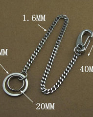 304 Solid Stainless Steel 15inch Wallet Chain Cool Punk Rock Biker Trucker Wallet Chain Trucker Wallet Chain for Men