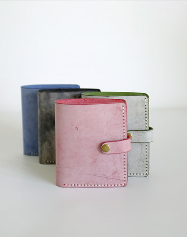 Handmade LEATHER Womens Small Wallet Leather Small Bifold Wallet FOR Women