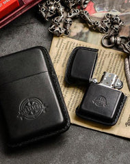 Leather Cigarette Holder Case Handmade Black Leather Cigarette Case Mens Leather Case of Cigarettes