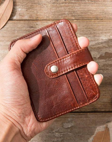 Leather Mens Card Holder Slim Front Pocket Wallet Card Wallets for Men