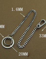 304 Solid Stainless Steel 15inch Wallet Chain Cool Punk Rock Biker Trucker Wallet Chain Trucker Wallet Chain for Men