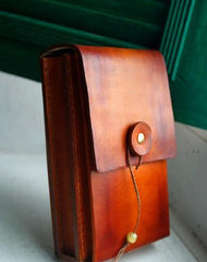 Handmade Leather Belt Pouch Mens Waist Bag CIGARETTE Pouch for Men