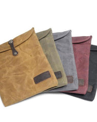Cool Waxed Canvas Mens iPad Case iPad Air Case 10 inch for Men Clutch