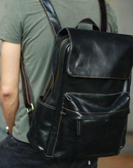 Handmade Leather Mens Backpacks Cool Travel Backpacks Laptop Backpack for men