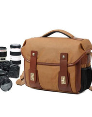Mens Canvas Camera Messenger Bag Side Bag Courier Bag Camera Shoulder Bag for Men
