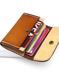 Leather Mens Card Wallet Front Pocket Wallets Small Slim Wallets Change Wallet for Men