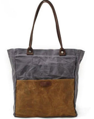 Mens Waxed Canvas Tote Bag Canvas Shopper Bag Canvas Shoulder Bag for Men