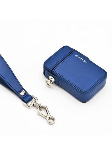 Cool Blue Leather Womens Mens 20pcs Cigarette Holder Case Wristlet Cigarette Case for Women